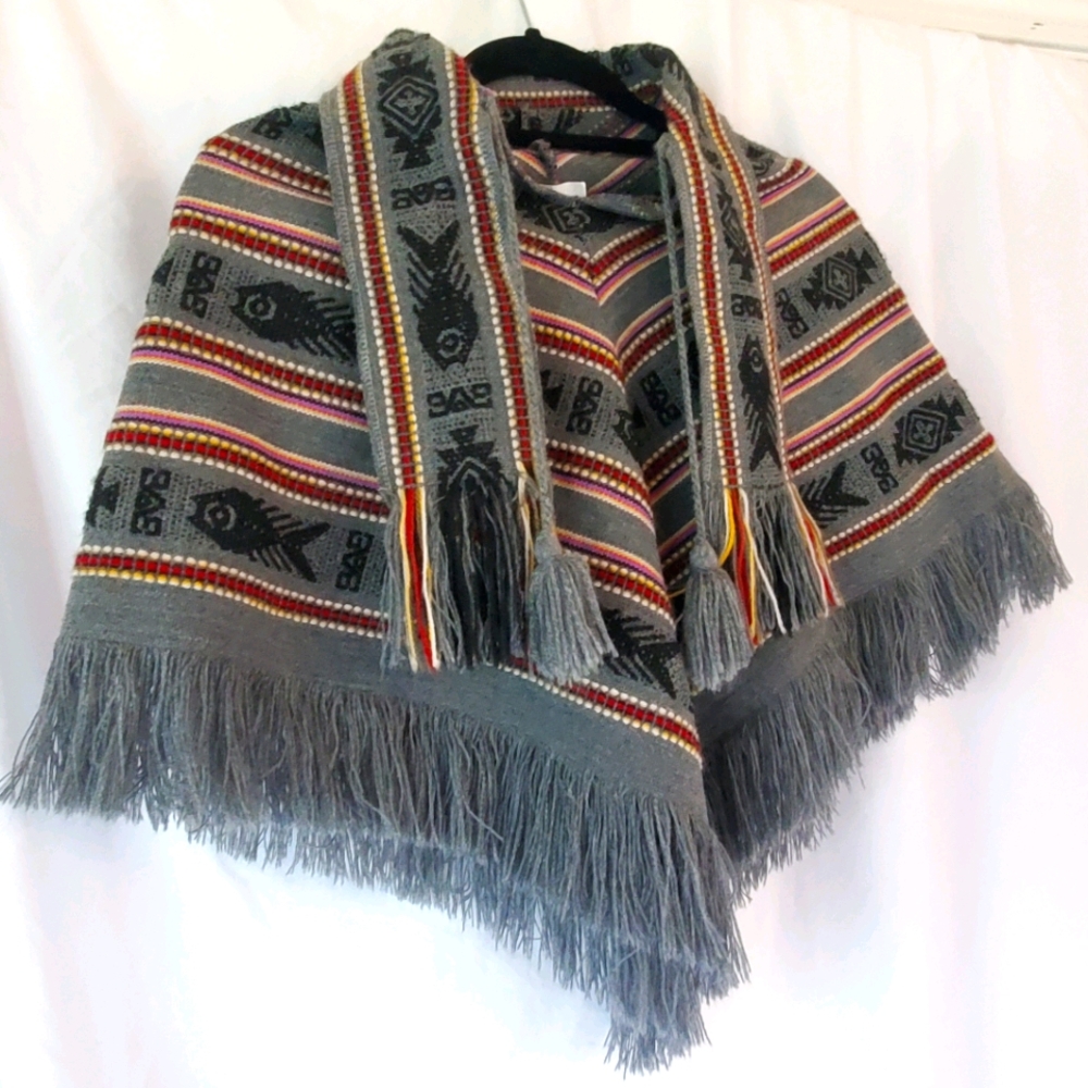 Ejidos "Diaz" Children's Pancho 50% Wool 50% Acryllic